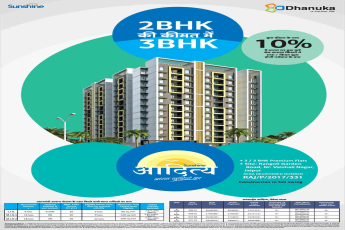 Now buy 2 BHK in the price of 3 BHK at Dhanuka Sunshine Aditya in Jaipur